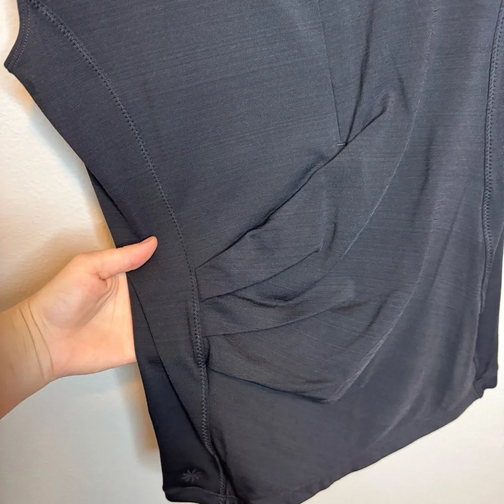 Athleta Pacifica Wrap Front Tank Black - Picture 5 of 11